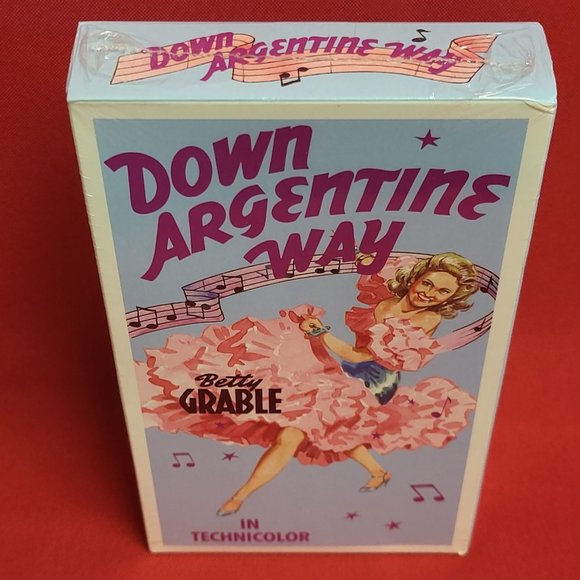 Down Argentine Away Betty Grable in Technicolor VHS 1989 New Sealed - Picture 5 of 8